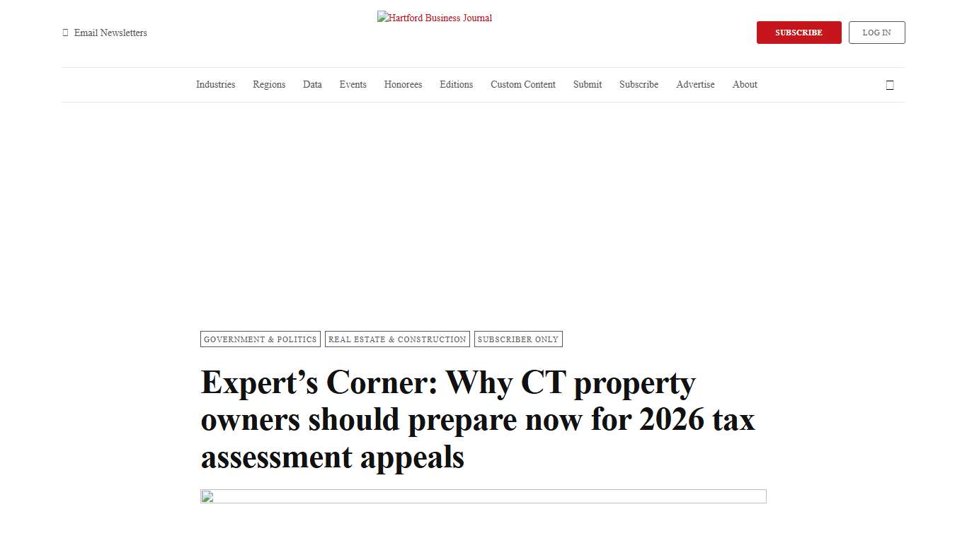 Expert’s Corner: Why CT property owners should prepare now for 2026 tax assessment appeals